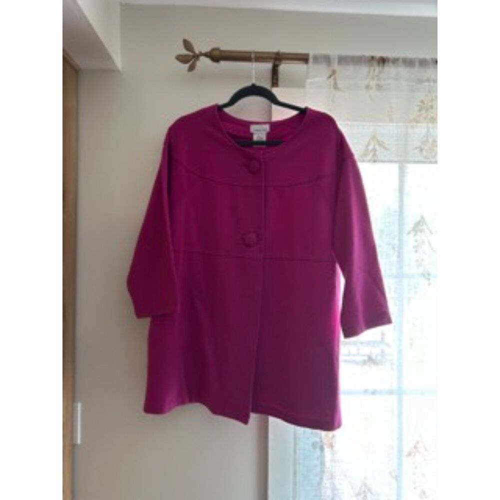 Chelsea Studio Pink 3/4 Sleeve Jacket Women’s 2X Button Front Blazer